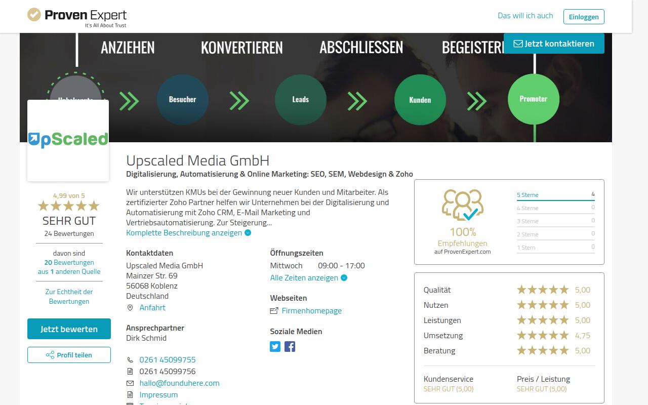 Upscaled Media GmbH Erfahrungen & Bewertungen