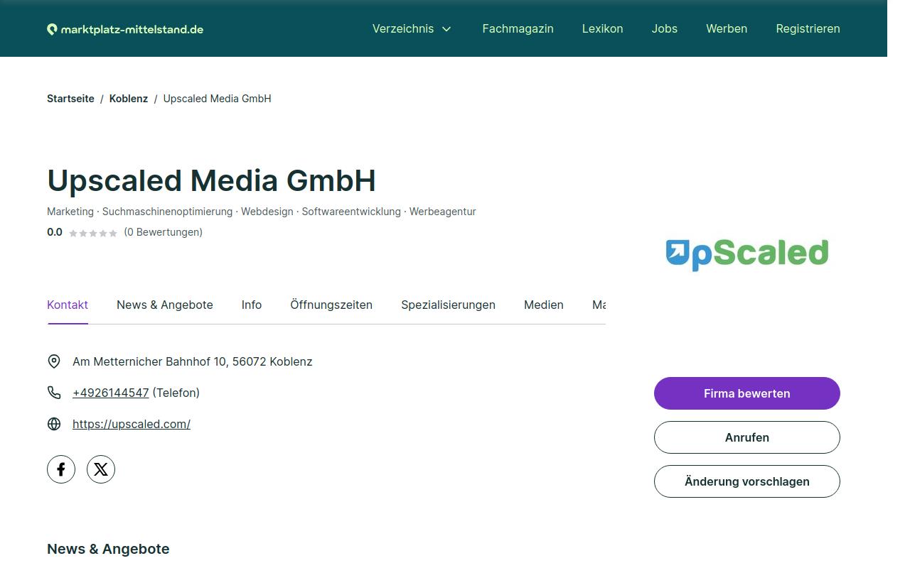 Upscaled Media GmbH in Koblenz