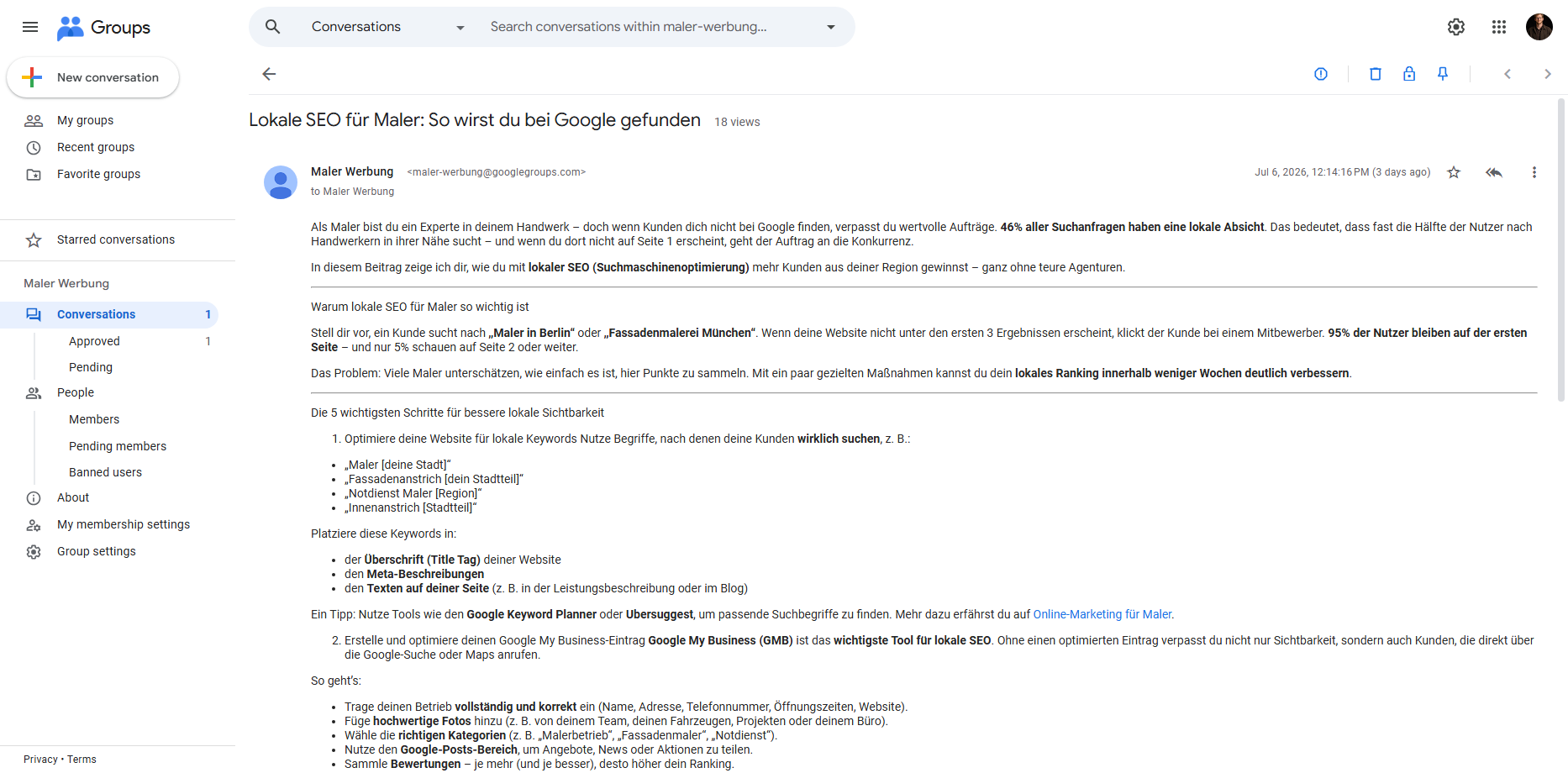 Maler-Werbung, die wirkt – online und offline