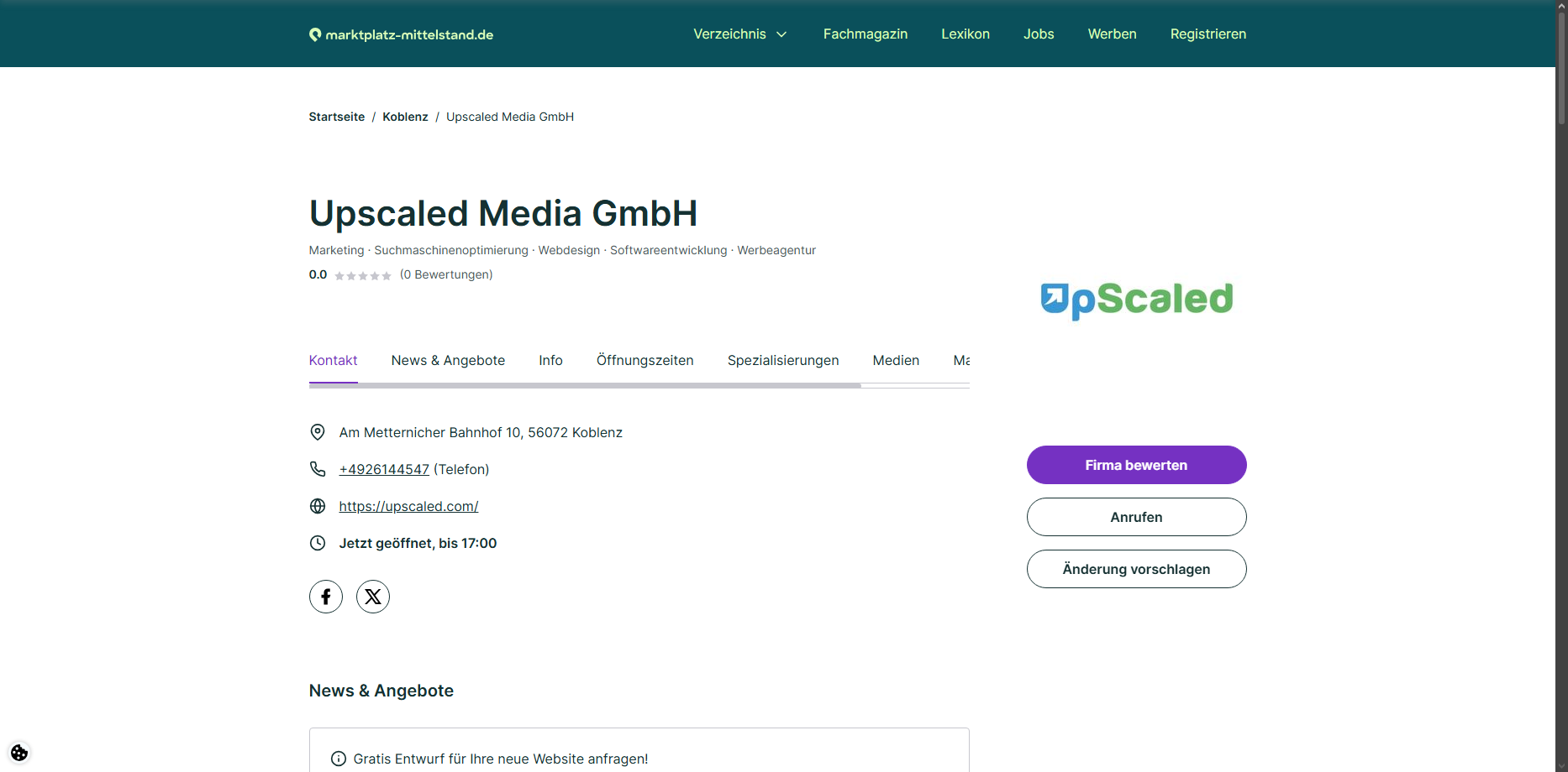 Upscaled Media GmbH in Koblenz
